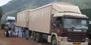 Kenyan goods being exported to Tanzania at Namanga border. Photo/File  
